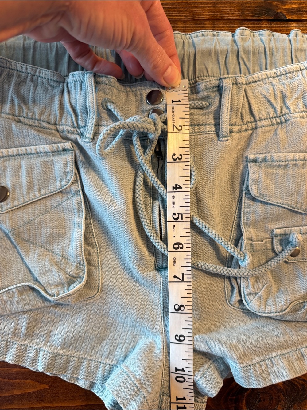We The Free Waimea Slouchy Shorts by Free People. size XL color: cameo green - Picture 6 of 6